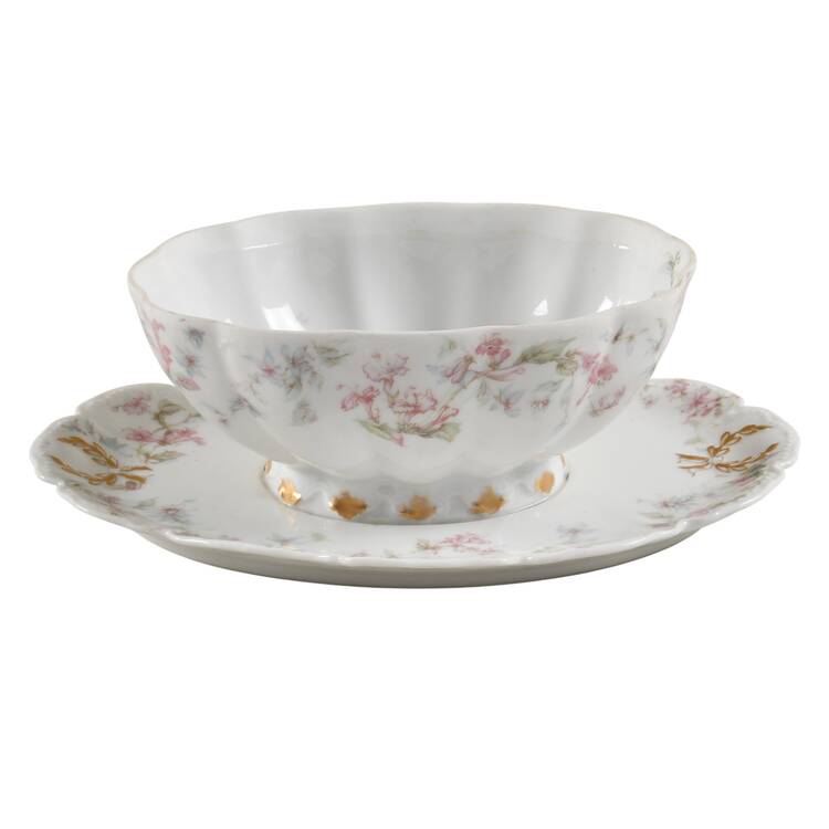 Schleiger 32A Gravy Boat w/Attached Underplate No Lid