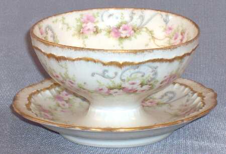 Schleiger 340 Sherbet-China/Attached Underplate