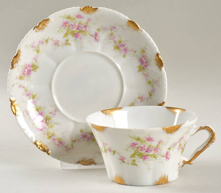 Schleiger 341D Flat Cup & Saucer Set