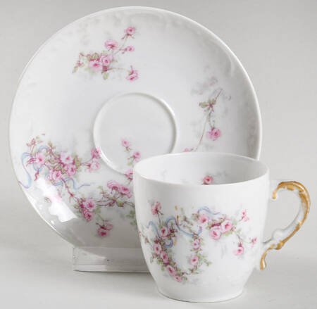 Schleiger 342F Flat Demitasse Cup & Saucer Set
