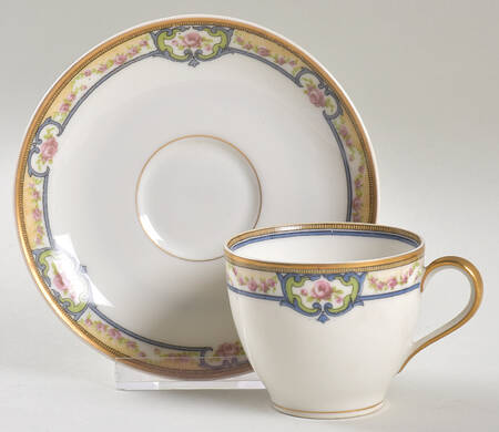 Schleiger 345A Flat Demitasse Cup & Saucer Set