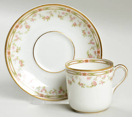 Schleiger 346 Flat Demitasse Cup & Saucer Set