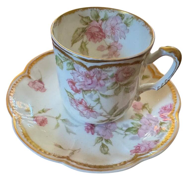 Schleiger 39D Flat Demitasse Cup & Saucer Set
