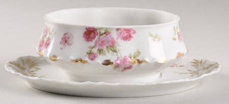 Schleiger 39F Gravy Boat w/Attached Underplate No Lid