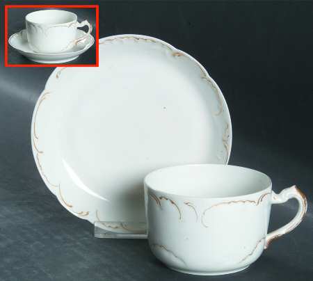 Schleiger 421 Flat Cup & Saucer Set
