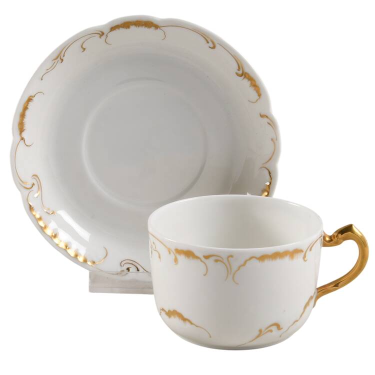 Schleiger 422 Flat Cup & Saucer Set