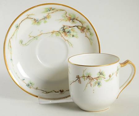 Schleiger 432 Flat Demitasse Cup & Saucer Set