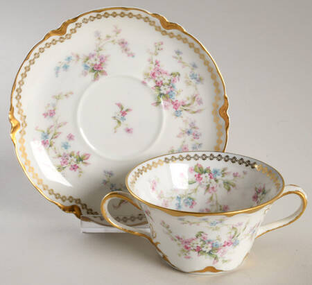 Schleiger 434E Flat Bouillon Cup & Saucer