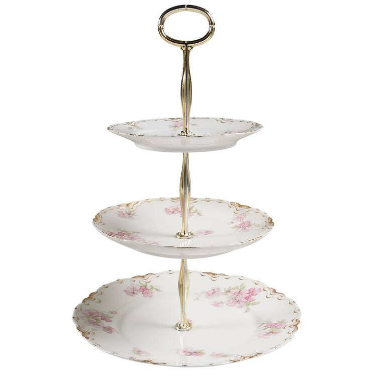 Schleiger 442A 13 7/8"-14 1/4" 3-Tiered Serving Tray(DP,SP,BB) HC