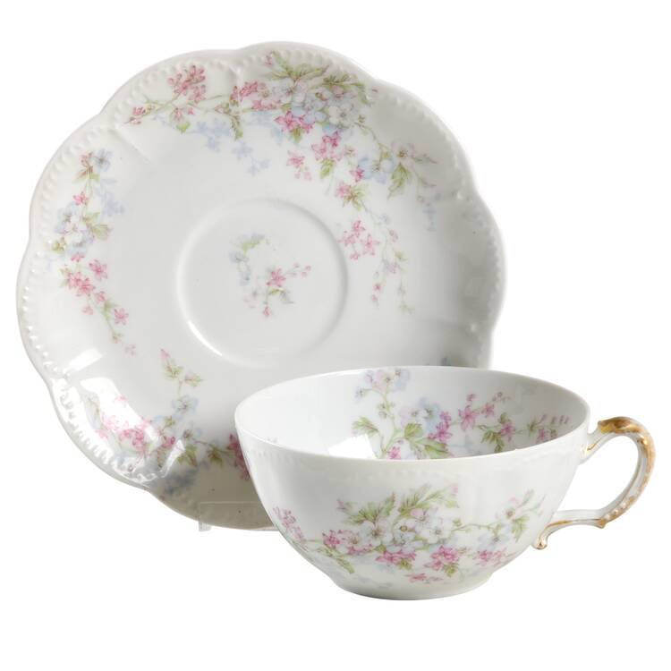 Schleiger 455D Flat Cup & Saucer Set