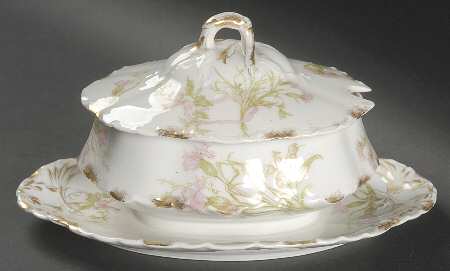 Schleiger 472e Gravy Boat w/Attached Underplate & Lid