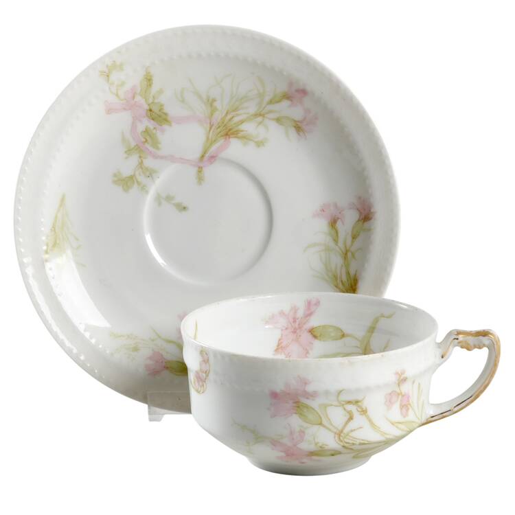 Schleiger 472g Flat Cup & Saucer Set