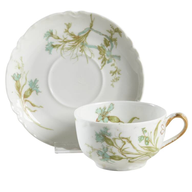 Schleiger 472h Flat Cup & Saucer Set