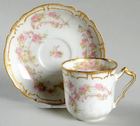 Schleiger 475e Flat Demitasse Cup & Saucer Set