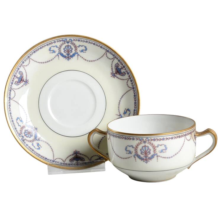 Schleiger 510D Flat Bouillon Cup & Saucer