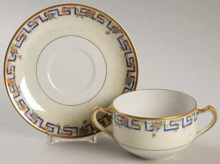 Schleiger 516a Flat Bouillon Cup & Saucer