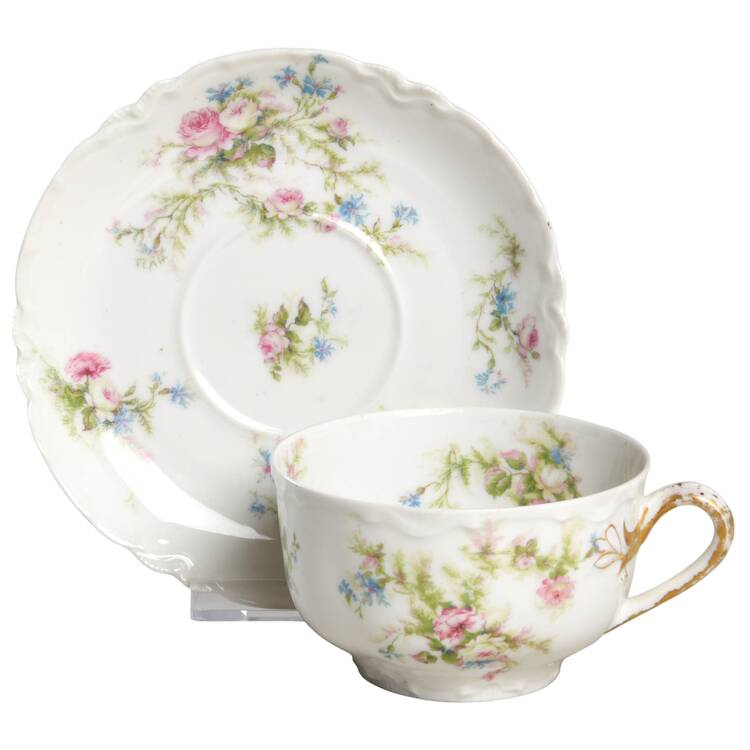 Schleiger 53C Flat Cup & Saucer Set