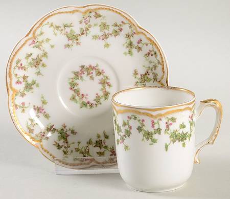 Schleiger 543 Flat Demitasse Cup & Saucer Set