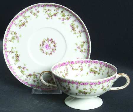 Schleiger 547 Footed Bouillon Cup & Saucer