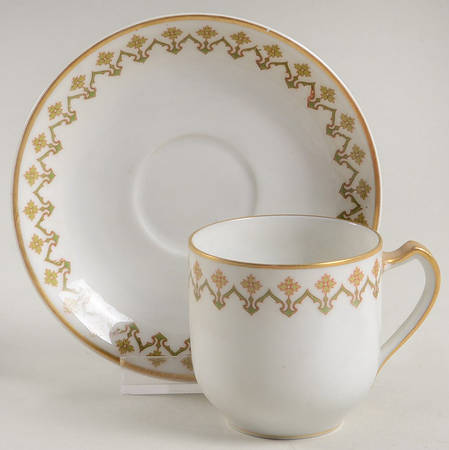 Schleiger 570 Flat Demitasse Cup & Saucer Set