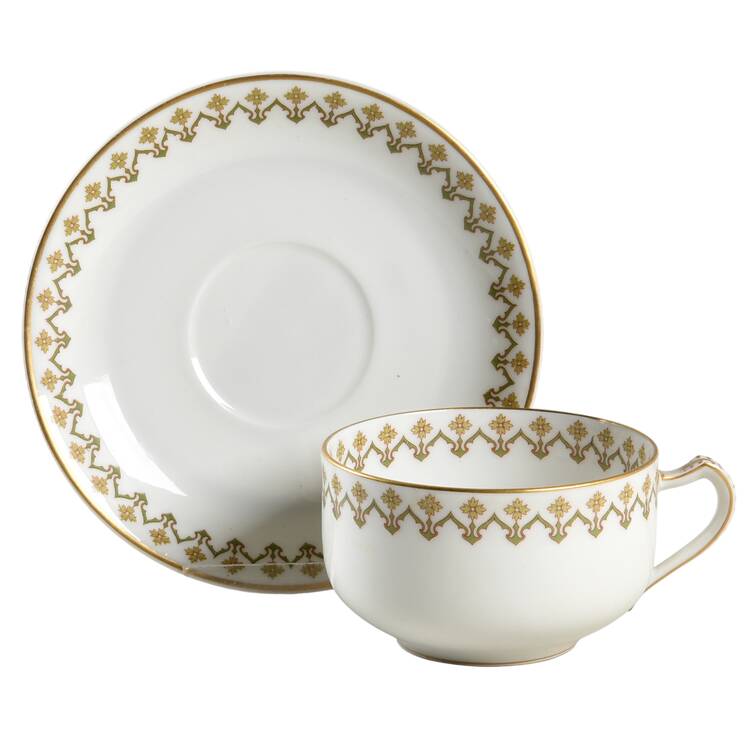 Schleiger 570 Flat Cup & Saucer Set