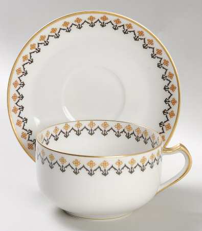 Schleiger 570B Flat Cup & Saucer Set