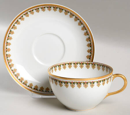 Schleiger 574 Flat Cup & Saucer Set