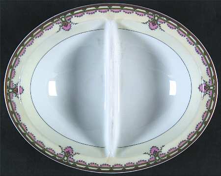 Schleiger 578 10" Oval Divided Vegetable Bowl