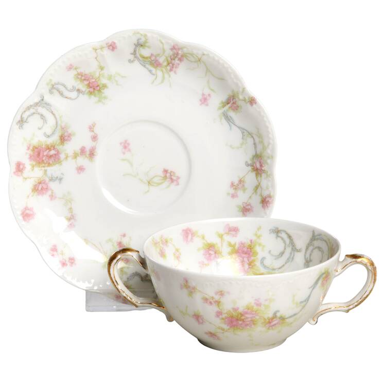 Schleiger 57B Flat Bouillon Cup & Saucer