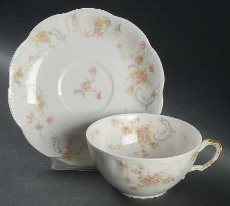 Schleiger 57B Flat Cup & Saucer Set by Haviland