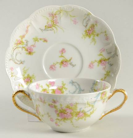Schleiger 57B Flat Bouillon Cup & Saucer