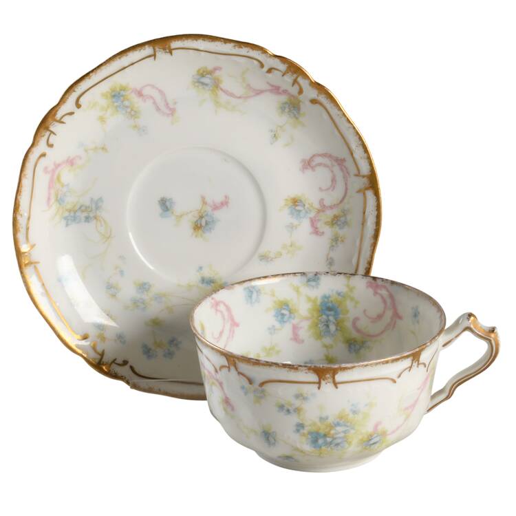 Schleiger 57E Flat Cup & Saucer Set