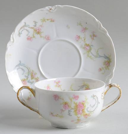 Schleiger 57F Flat Bouillon Cup & Saucer