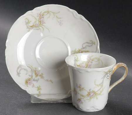 Schleiger 57F Flat Demitasse Cup & Saucer Set
