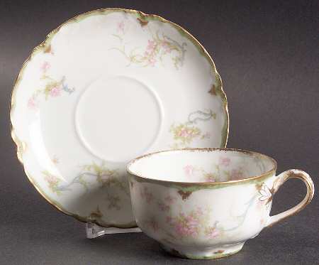 Schleiger 57H Flat Cup & Saucer Set by Haviland