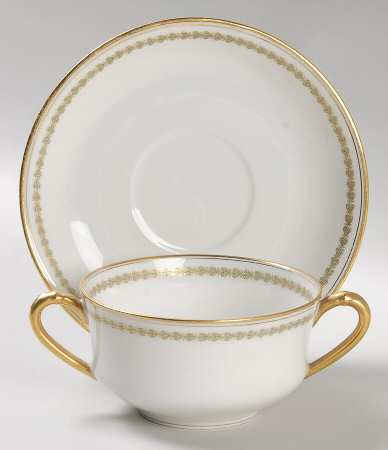 Schleiger 587 Flat Bouillon Cup & Saucer