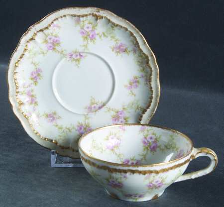 Schleiger 598 Flat Demitasse Cup & Saucer Set