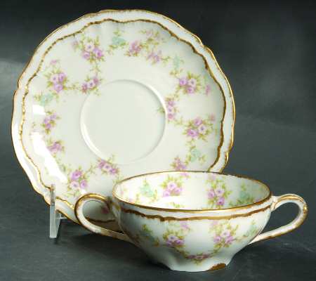 Schleiger 598 Flat Bouillon Cup & Saucer