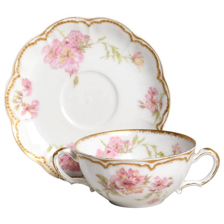 Schleiger 59g Flat Bouillon Cup & Saucer