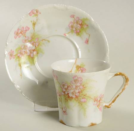 Schleiger 609b Flat Demitasse Cup & Saucer Set