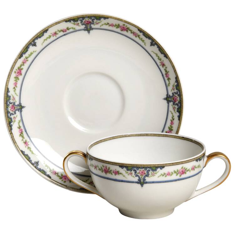 Schleiger 618a Flat Bouillon Cup & Saucer