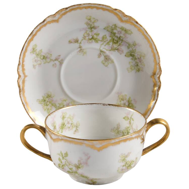 Schleiger 61G Flat Bouillon Cup & Saucer
