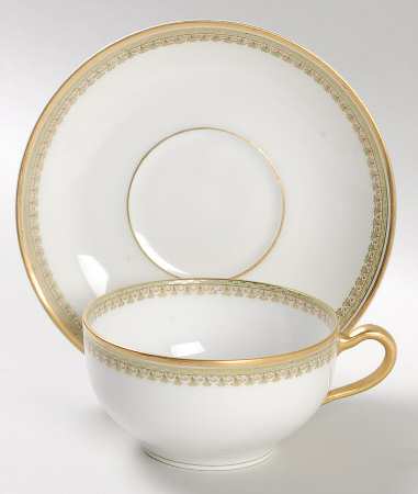 Schleiger 629 Flat Cup & Saucer Set by Haviland
