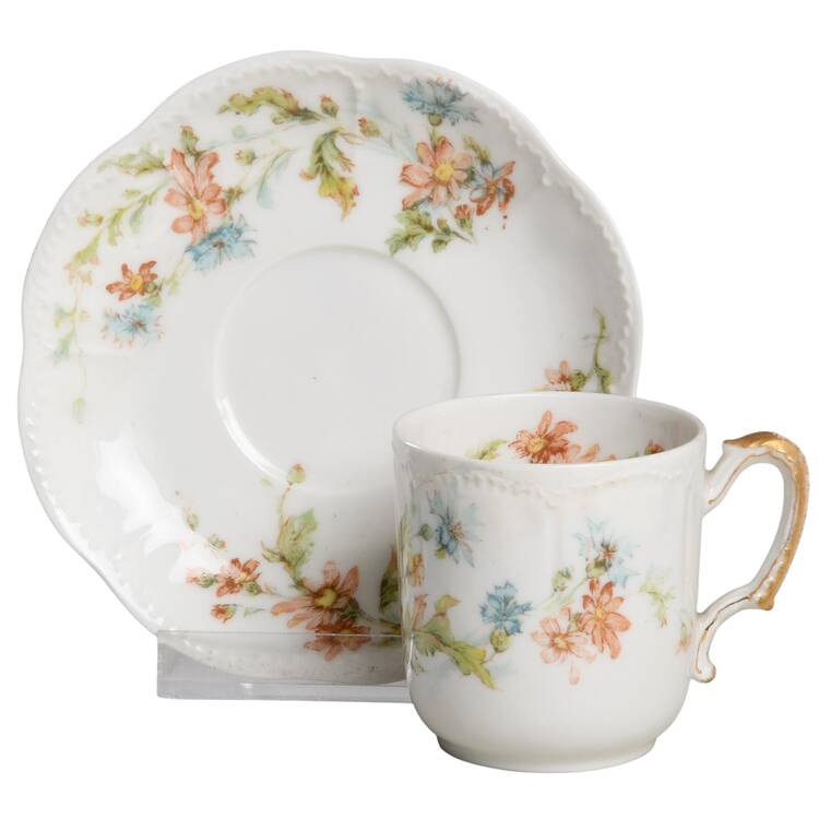 Schleiger 659 Flat Demitasse Cup & Saucer Set