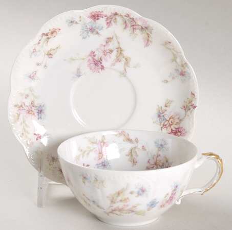 Schleiger 659 Flat Cup & Saucer Set by Haviland