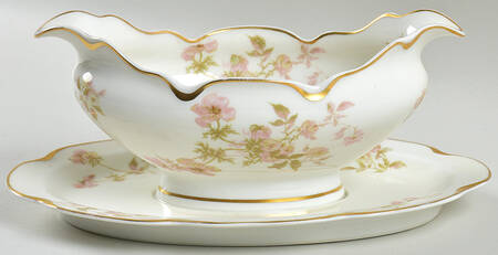 Schleiger 660F Gravy Boat with Attached Underplate by Haviland