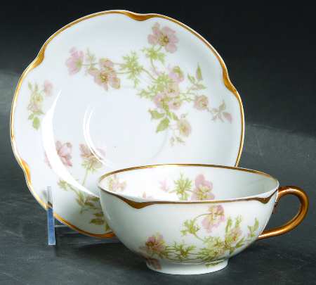 Schleiger 660F Flat Cup & Saucer Set by Haviland
