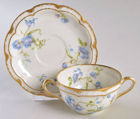 Schleiger 663a Flat Bouillon Cup & Saucer