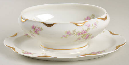 Schleiger 67D Gravy Boat w/Attached Underplate No Lid