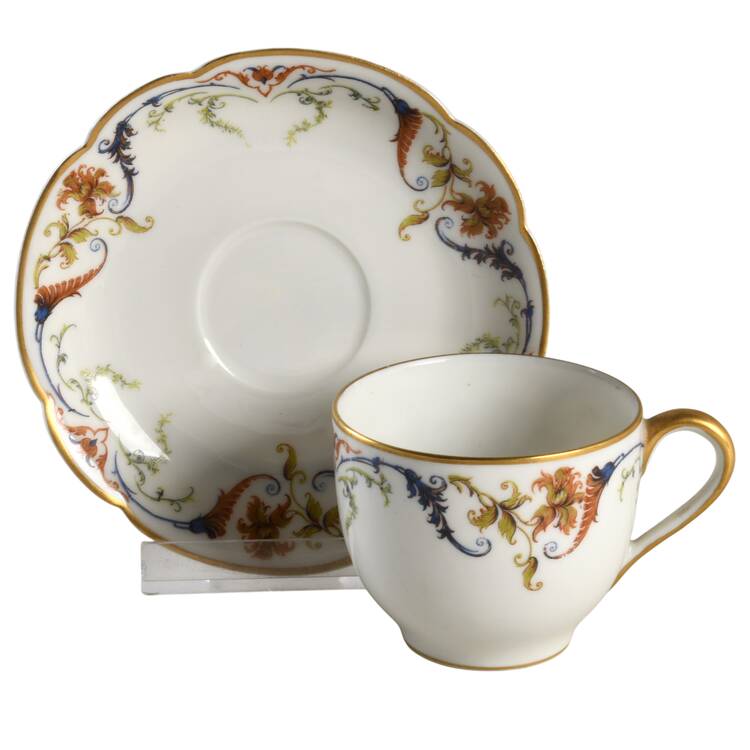 Schleiger 701b Flat Demitasse Cup & Saucer Set